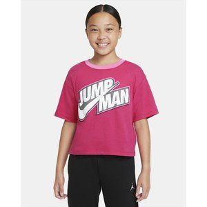 Girls T-Shirt Size M Pink Jordan Big Kids' (Girls') T-Shirt